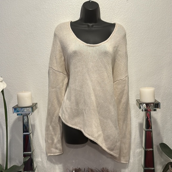 Helmut Lang asymmetrical alpaca blend sweater Size L